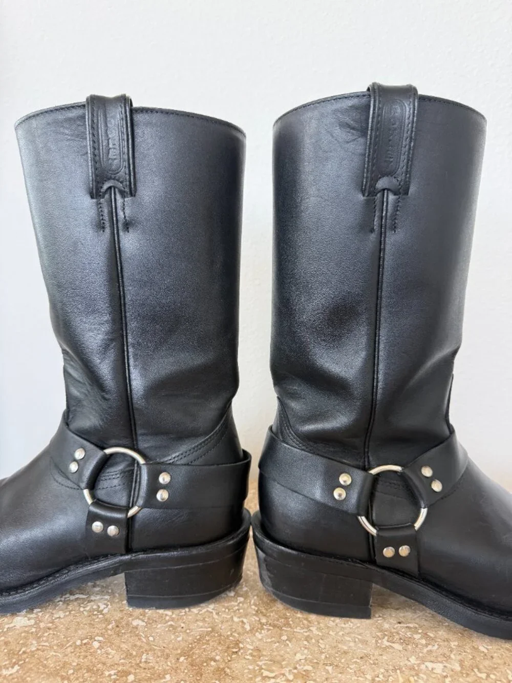 Boulet Black Leather Engineer Boots Made in Canada Men's 8 Motorcycle Biker
